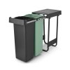 Kosz szafkowy Sort & Go 2x30L Dark Grey & Jade Green